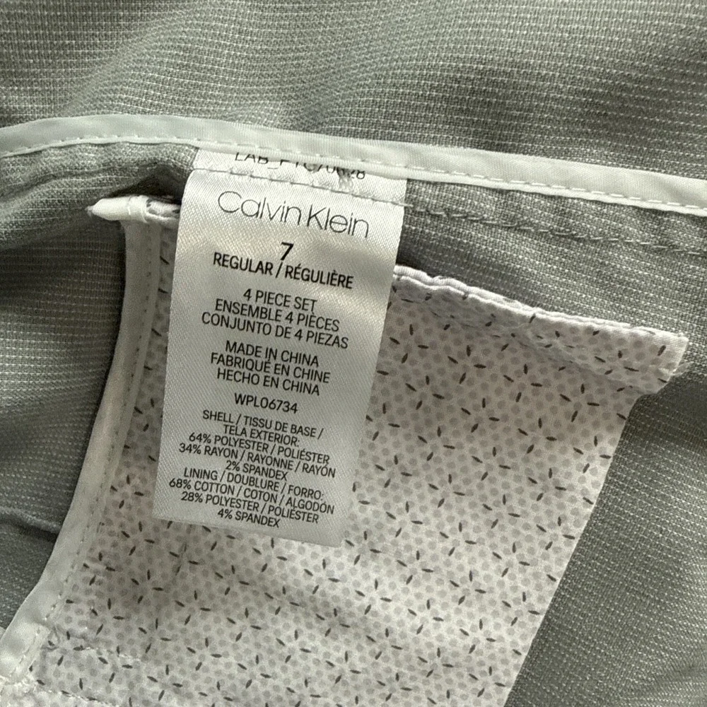 Calvin Klein Kids Boys Size 7 Gray Blazer‎ Suit Jacket Modern Wedding Easter